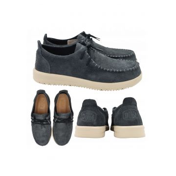 Mocasini barbati - Heydude - Nxt Moc 43772 - piele nubuc - albastru - nr.