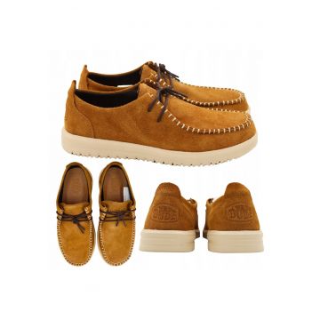 Mocasini barbati - Nxt Moc piele suede - 65874 - Maro deschis