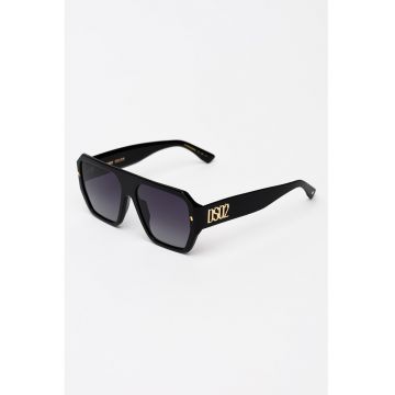 Ochelari de soare patrati cu lentile in degrade - Negru