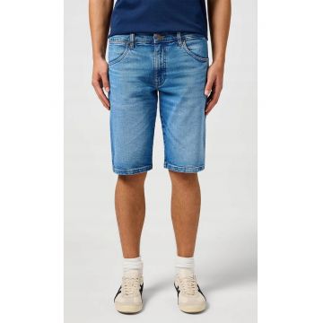 Pantaloni scurti barbati -  COLTON - cu fermoar - albastru - bumbac -