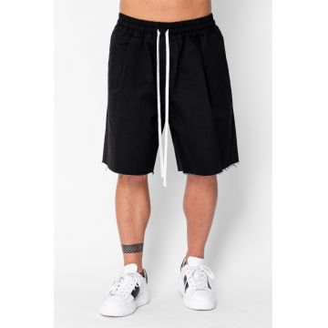 Pantaloni scurti Oversized Black 21233 - Negru