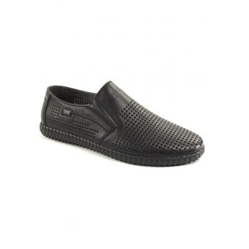 Pantofi barbati vara piele naturala 85DT80005A 01 N - Negru
