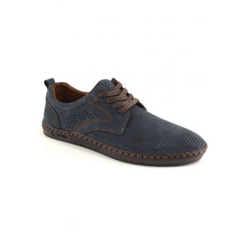Pantofi barbati vara piele naturala 85DT80010C 42 2 - Albastru
