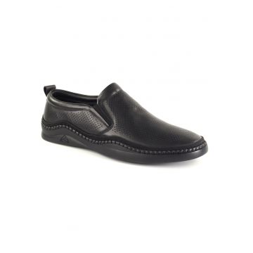 Pantofi barbati vara piele naturala E6E660007A 01 N - Negru