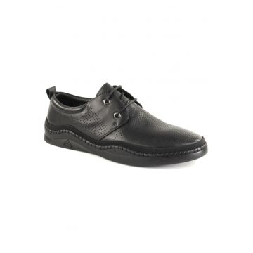 Pantofi barbati vara piele naturala E6E660008A 01 N - Negru