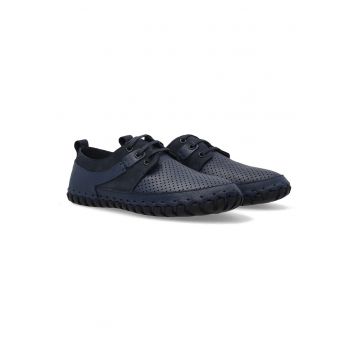 Pantofi casual din piele cu perforatii
