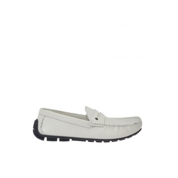 Pantofi loafer din piele Tumble - Alb