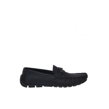 Pantofi loafer din piele Tumble - Negru