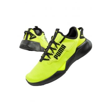 Pantofi Sport Barbati -  376676 51 - Superiori Din Material Sintetic - Amortizare Cu Spuma Eva - Talpa Din Cauciuc Aderenta - Model Cu Sireturi - 46 - Verde / Negru