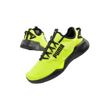 Pantofi Sport Barbati -  376676 51 - Superiori Din Material Sintetic - Amortizare Cu Spuma Eva - Talpa Din Cauciuc Aderenta - Model Cu Sireturi - 46 - Verde / Negru