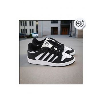 Pantofi Sport Barbati -  Originals - Centennial Rm - Din Piele Naturala Si Piele Interior Textil Pentru Confort Si Intretinere Usoara - Varf Rotund - Usor Intarit - Talpa Exterioara Din Cauciuc - Durabila - Negru