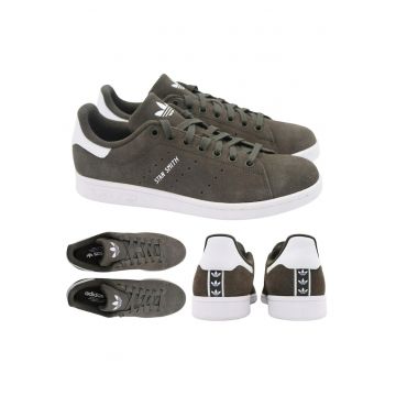 Pantofi Sport Barbati -  Stan Smith IG9392 - Shadow Olive - Design Cu Peqfwqdrforatii - Talpa Din Cauciuc Pentru Si - Alb