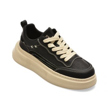 Pantofi sport BITE THE BULLET negri, 9025, din piele ecologica