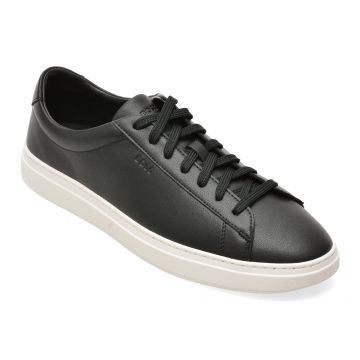 Pantofi sport BOSS negri, 2853, din piele naturala