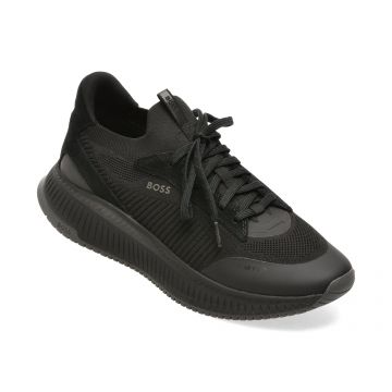 Pantofi sport BOSS negri, 3113, din material textil