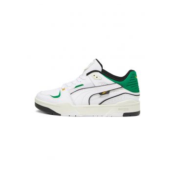Pantofi sport de piele cu garnituri de piele intoarsa Slipstream Bball - Alb/Verde