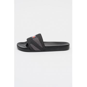 Papuci de plasa cu logo - Negru/Gri inchis
