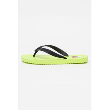 Papuci flip-flop uni - Negru/Verde fistic