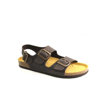 Sandale barbati piele naturala 175113 - Maro