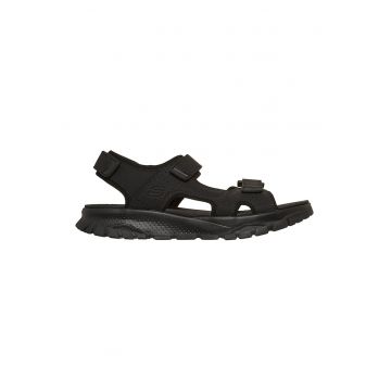 Sandale din piele ecologica cu inchidere velcro Wagner Avalon - Negru
