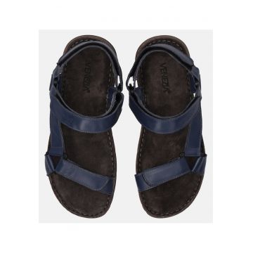 Sandale din piele nubuc cu velcro