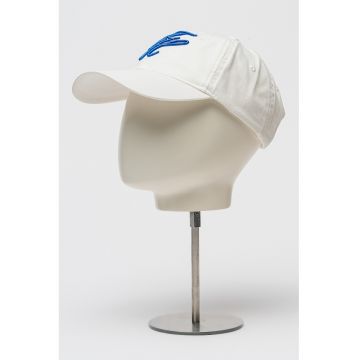 Sapca baseball de bumbac organic Script - Alb/Albastru royal