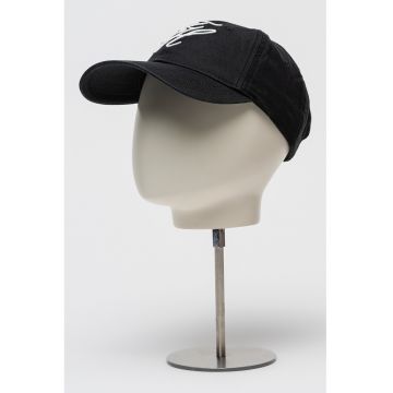Sapca baseball de bumbac organic Script - Alb/Negru