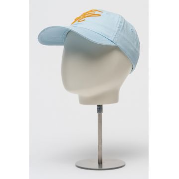 Sapca baseball de bumbac organic Script - Portocaliu/Albastru deschis