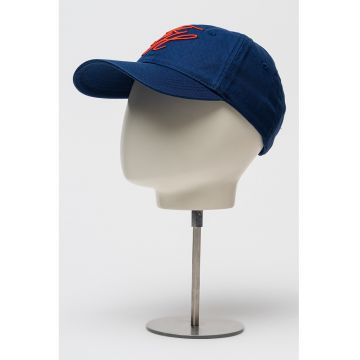 Sapca baseball de bumbac organic Script - Portocaliu/Albastru indigo