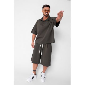Set camasa si pantalon scurt Dark Green 21427 - Verde