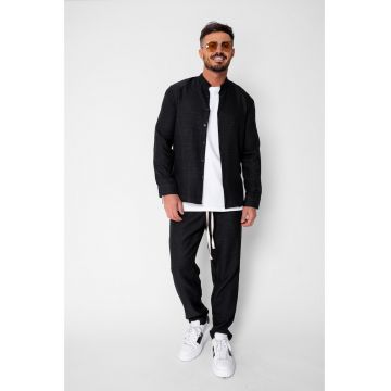 Set Tunica si Pantalon Lung drept Black 21134 - Negru