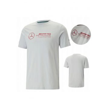 Tricou -  Logo Mapf1 - Xl - Gri - Bumbac De Inalta Calitate Pentru Confort - Guler Rotund Si Maneca Scurta Pentru Libertate De Miscare - Croi Regular Care Se Adapteaza Siluetei - Logo Mercedes-Amg Petronas Pe Piept