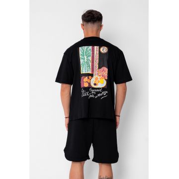 Tricou Matisse regular imprimat Black 21491 - Negru