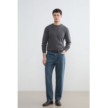 Blugi regular fit cu buzunare 779 - Albastru inchis/Albastru petrol