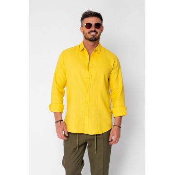 Camasa din 100% In Premium Yellow Mustard 21010 - Galben