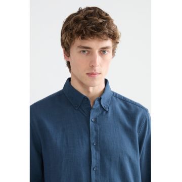 Camasa regular fit din bumbac - Albastru