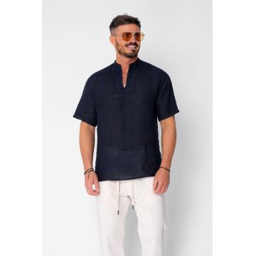 Camasa tip tunica 100% In Navy 21371 - Bleumarin