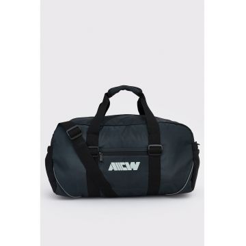 Geanta duffle cu bareta ajustabila - Negru/Albastru ultramarin
