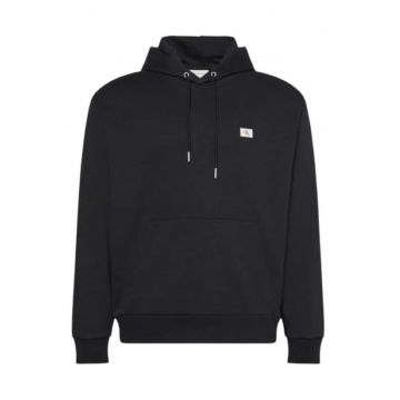 Hanorac barbati  LS EU 350TERRY BADGE HOODIE - Bumbac - Negru -