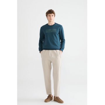 Pantaloni de trening cu croiala dreapta si buzunare - Bej deschis