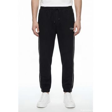 Pantaloni de trening cu text - Negru