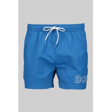 Pantaloni scurti de baie cu logo Mooneye - Albastru petrol