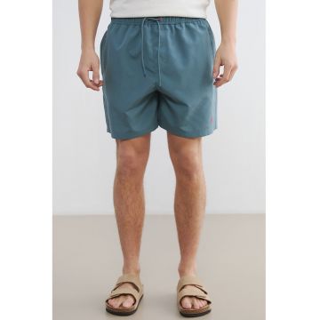 Pantaloni scurti de baie uni cu snur - Violet prafuit