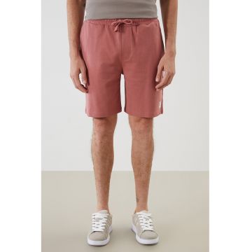 Pantaloni scurti de trening cu snur - Rosu stins