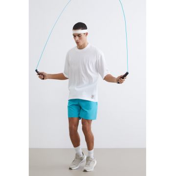 Pantaloni scurti de trening cu talie elastica - Turcoaz