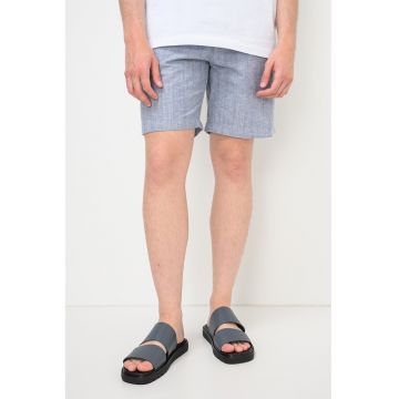 Pantaloni scurti din bumbac si in Jaiden - Albastru prafuit