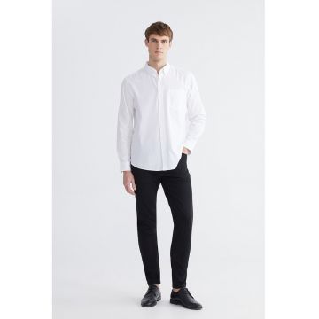 Pantaloni uni slim fit - Negru