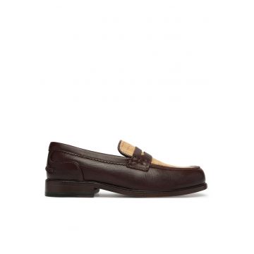 Pantofi barbati -  piele naturala - maro inchis