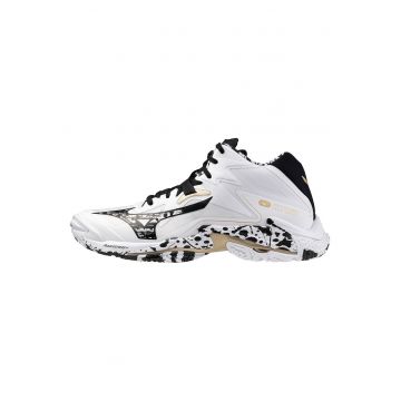 Pantofi sport barbati Wave Lightning Z8 Mid - alb/negru/auriu - amortizare optima - material respirabil