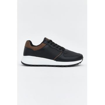 Pantofi sport din piele ecologica - Negru